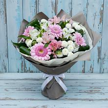 Букет цветов из:  Герберы, Альстромерии и Хризантемы в Амерево