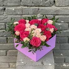 Цветочная композиция из Розы в коробке в Амерево