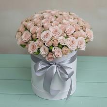 Цветочная композиция из Розы в шляпной коробке #REPLACE_PRED# Амерево