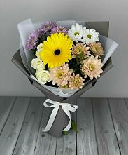 Букет цветов из:  Розы, Герберы и Хризантемы #REPLACE_PRED# Амерево