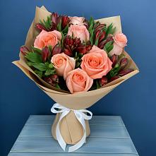 Букет цветов из:  Розы и Альстромерии #REPLACE_PRED# Амерево