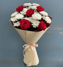 Букет цветов из:  Розы и Хризантемы в Амерево