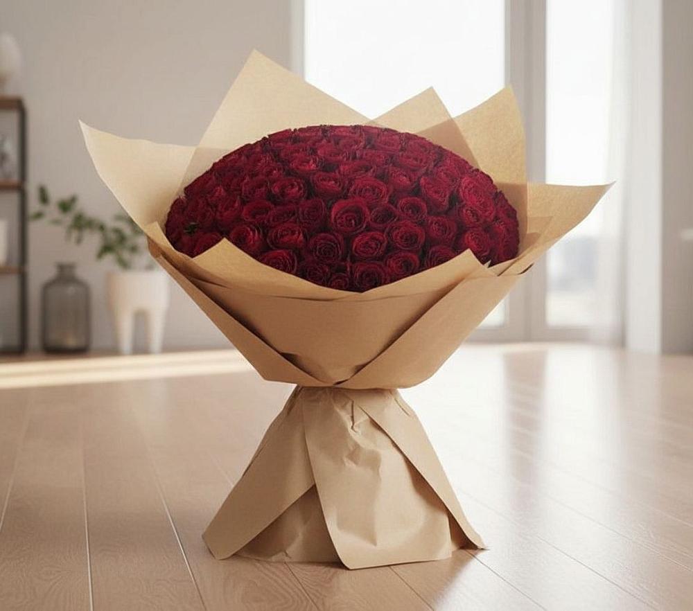 Букет 101 Красная роза в Амерево