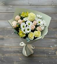 Букет цветов из:  Альстромерии, Розы и Хризантемы в Амерево