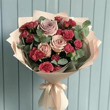 Букет цветов из:  Гвоздики и Розы #REPLACE_PRED# Амерево