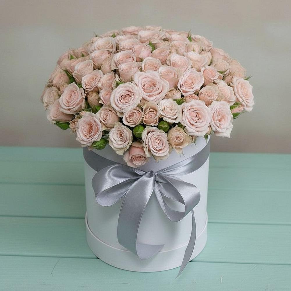 Цветочная композиция из Розы в шляпной коробке в Амерево